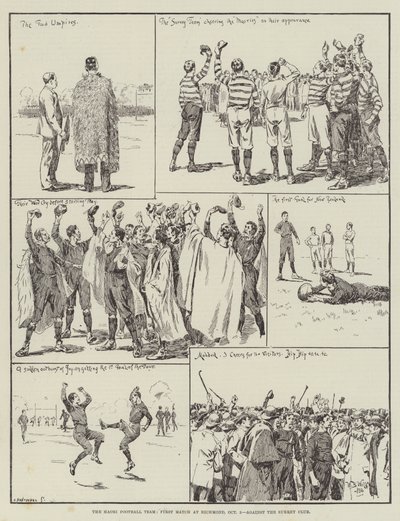 The Maori Football Team, First Match at Richmond, 3 October, against the Surrey Club by William Barnes Wollen
